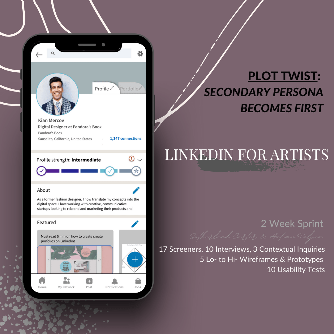 Mockup LinkedIn for Artists